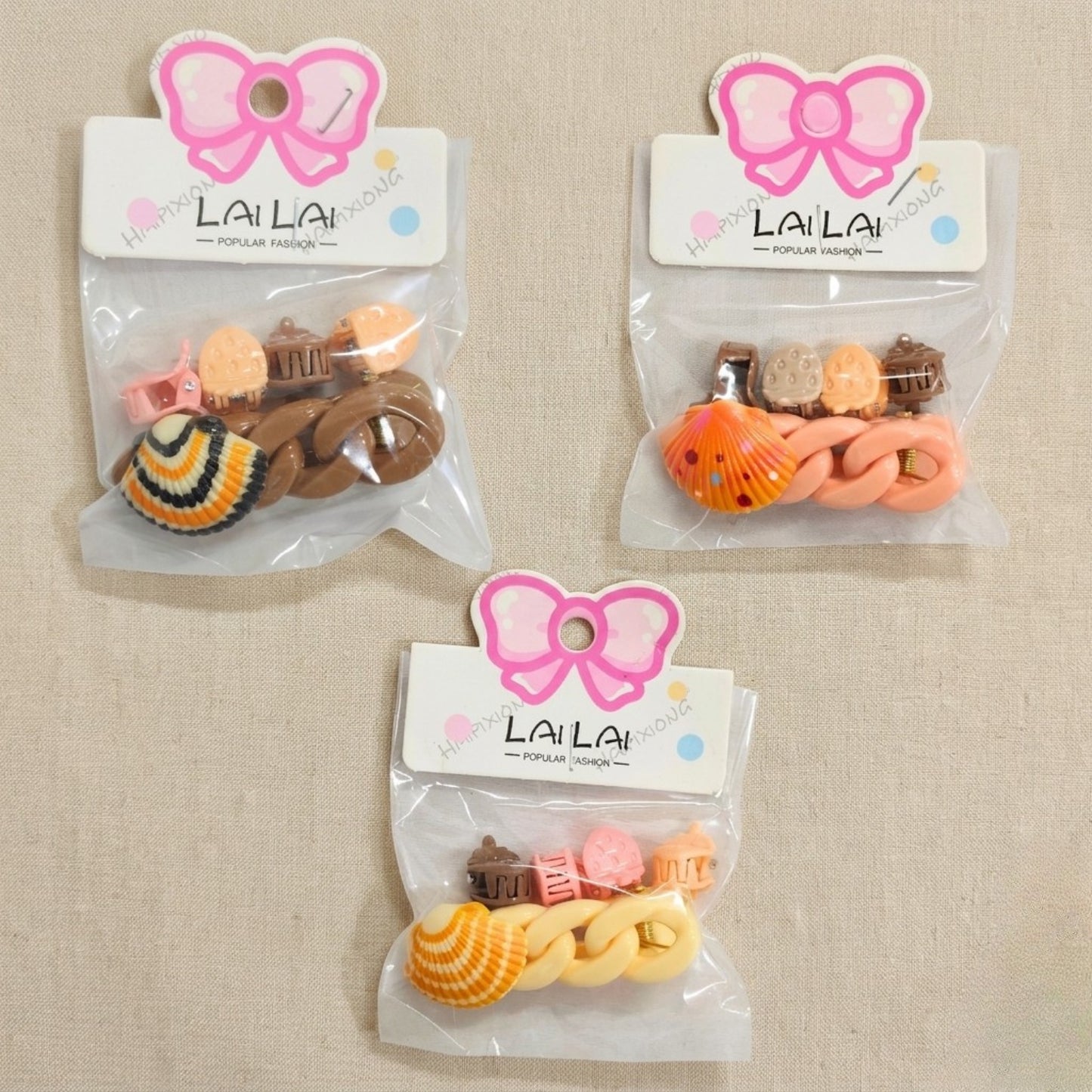 20616 {Pack of 10} 1 Clip with Clutcher Random Color  Accessories for Girls Women Gift