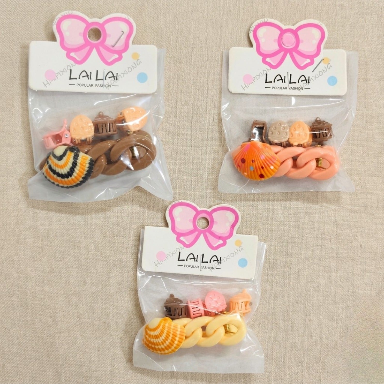 20616 {Pack of 10} 1 Clip with Clutcher Random Color  Accessories for Girls Women Gift