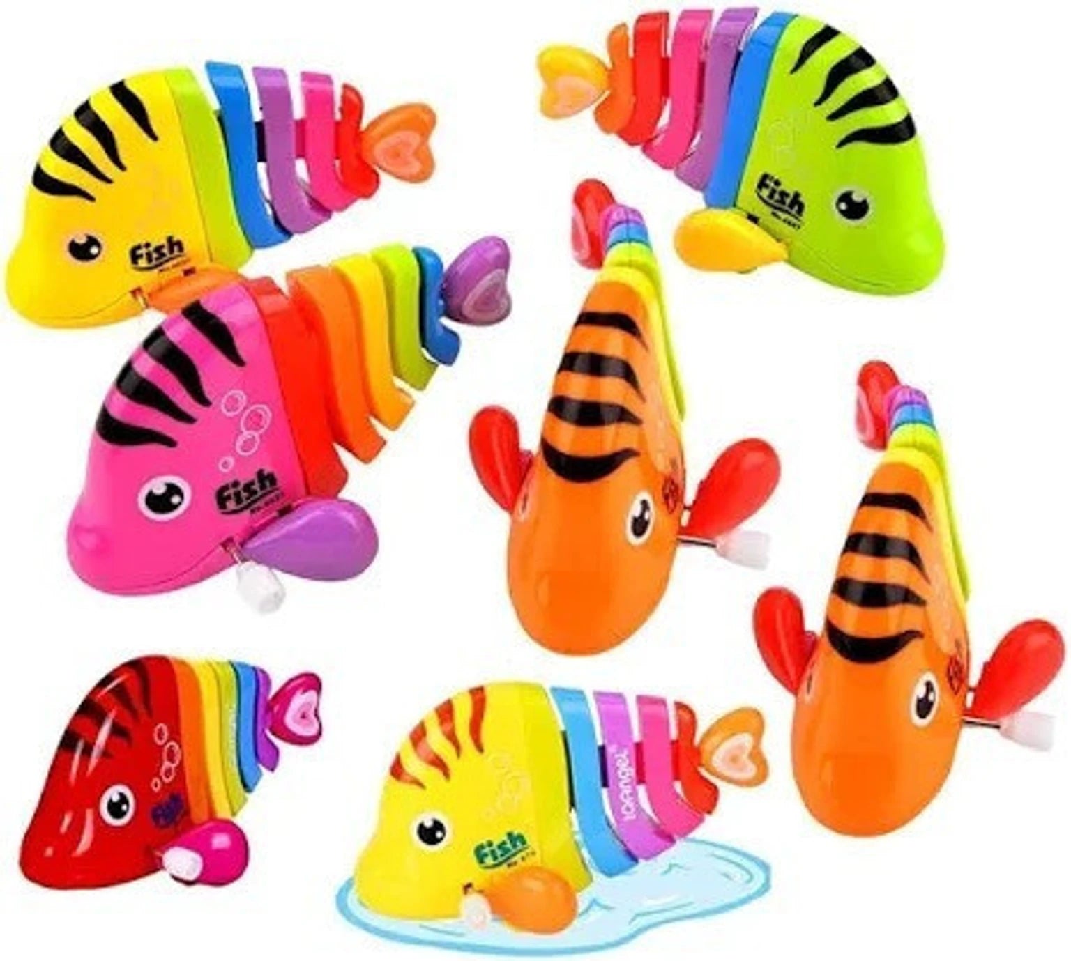 6637 Colorful Movable Animal Fish Toy/Toy for Toddlers/Gear Wind Up Fish Toy for Girls & Boys || Crawling Toys for Birthday Gift - Multicolour