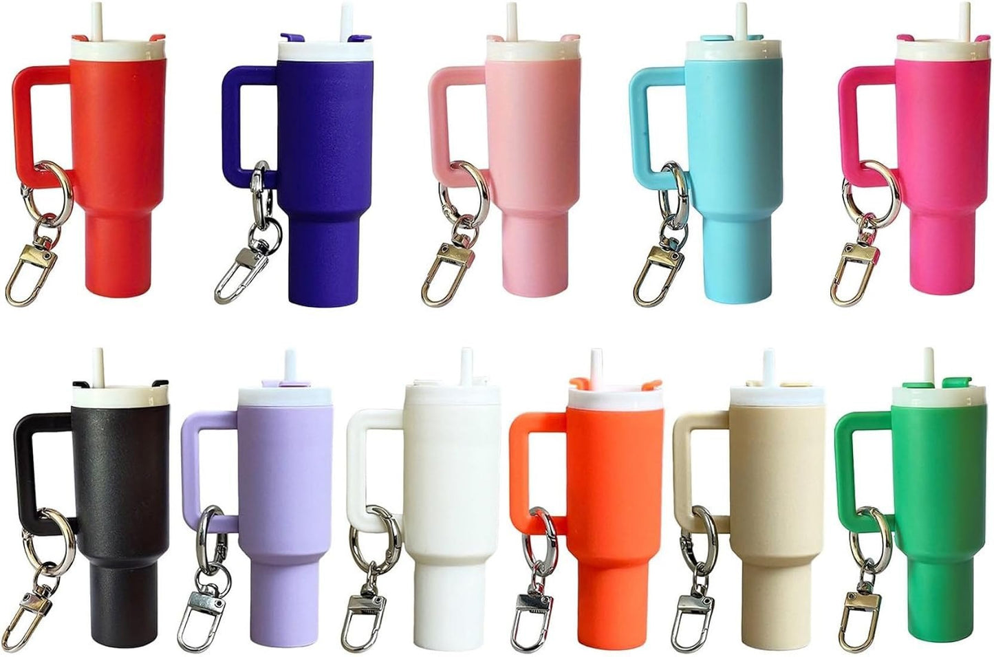 20180 Mini Tumbler Keychain for Stanley Cup, Cute Chapstick holder Charms for Women Girl Purse Handbag Backpack