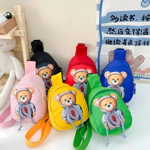 020054 Cute Mini Bear Sling Crossbody Bags for Kids Boys Girls Chest Bag {Multicolor}