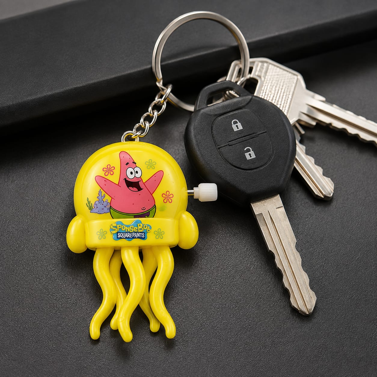 21049 Cute Cartoon Wind-Up Keychain Toy Random character (Multicolour)