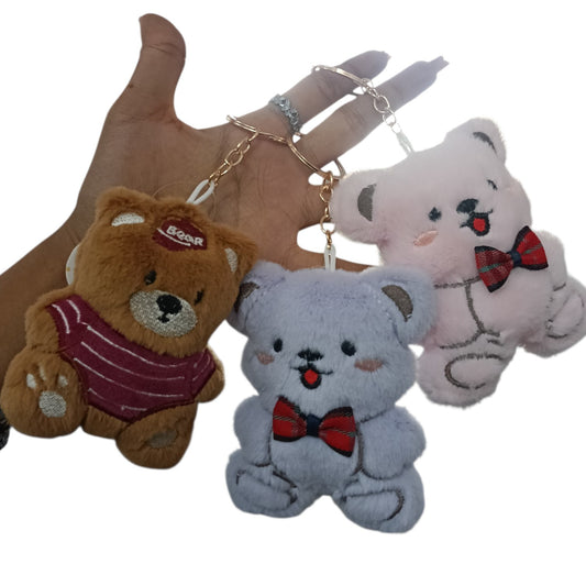 G-1076 Teddy Bear Plush Keychain for Girls and Boys {Multicolor}
