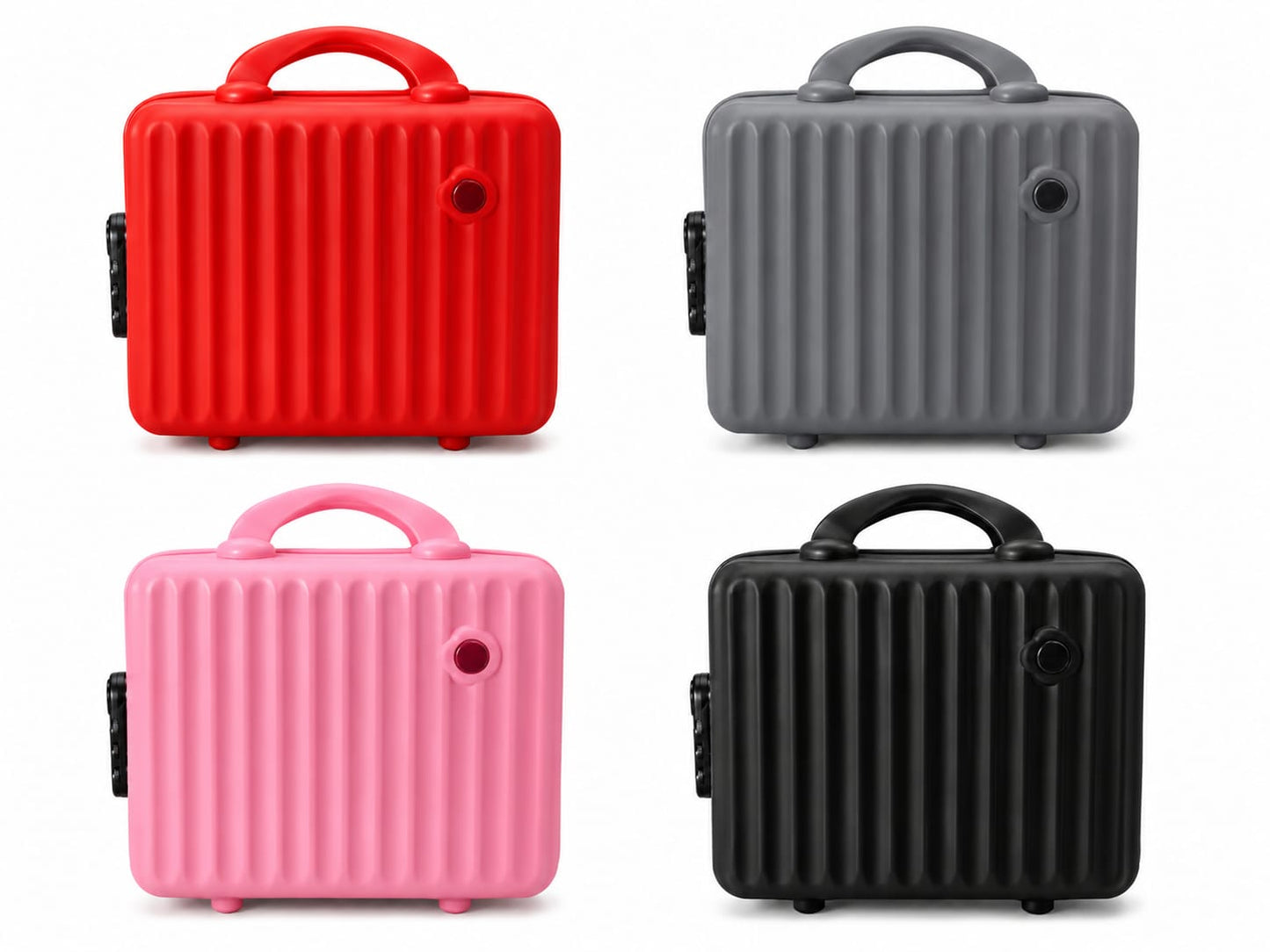 21036 Travel Storage Organizer Case with Handle Mini Makeup vanity (Multicolour)