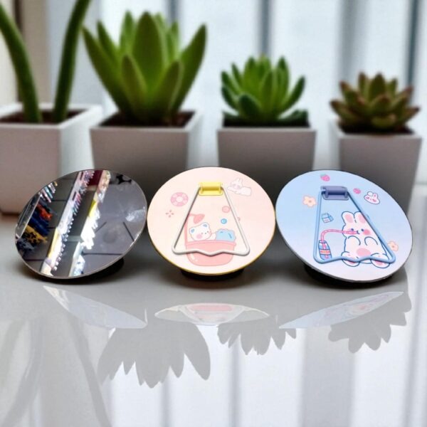 GBT-4022 Makeup Mirror with Stand, Tabletop Vanity Mirror + Portable Detachable Mirror {Random Design}