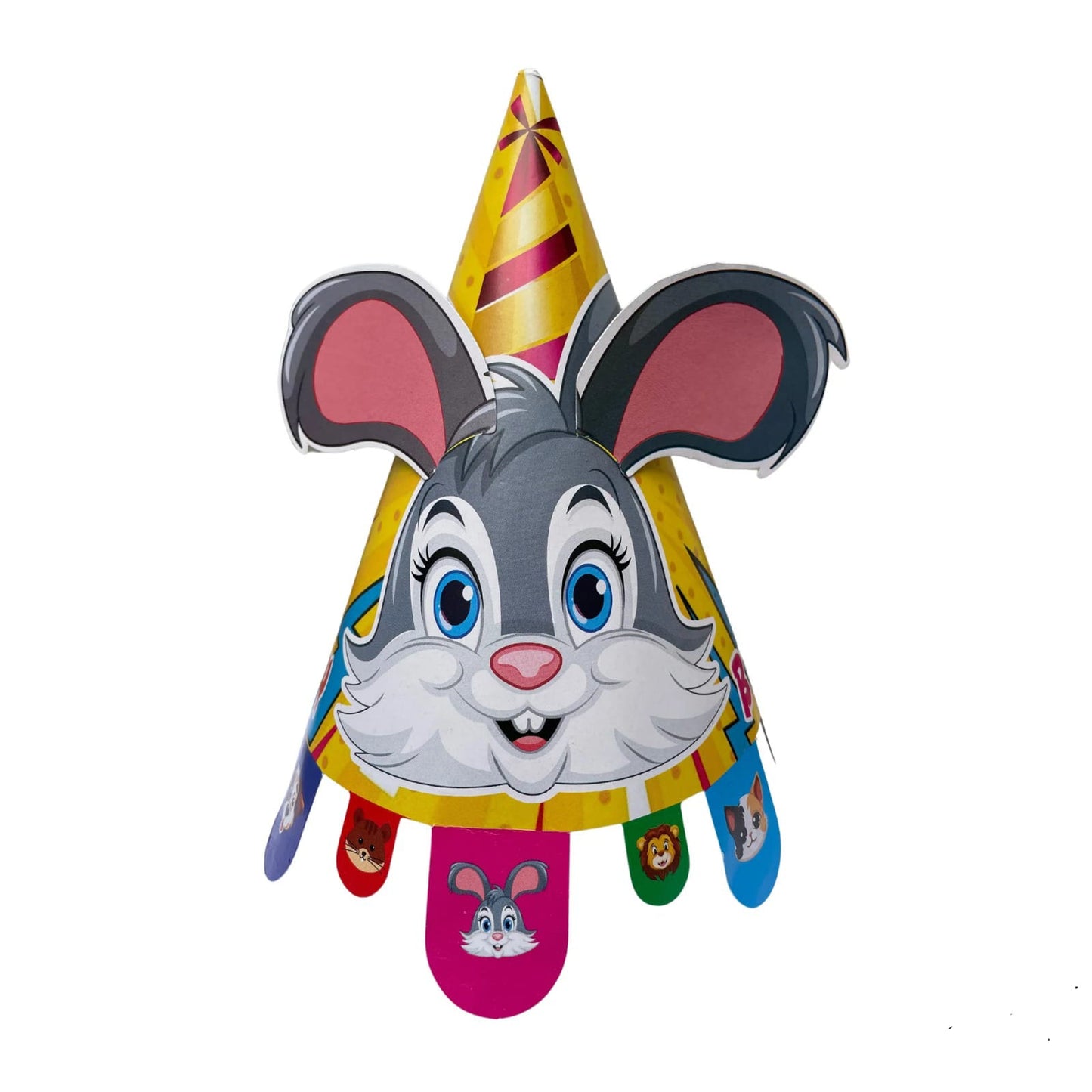 20682 Animal Theme Pop-Out Ears Birthday Party Caps Pack of 6 – Fun and Durable Caps for Kids’ Celebrations, for All Ages