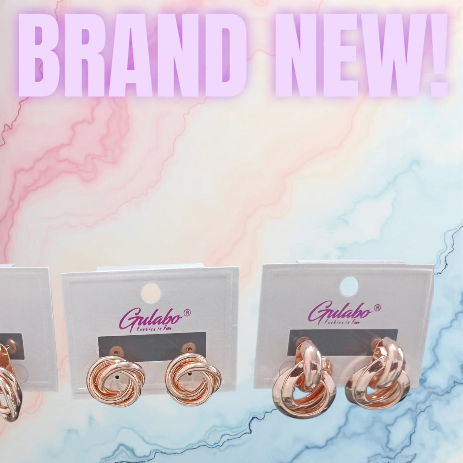 10413 {12 Pair} Womens Jewellery Gold Plated Knot Clip-On Earrings