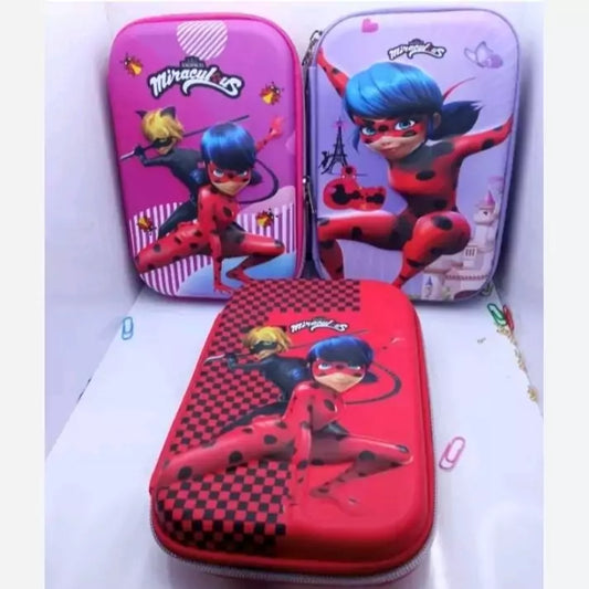 10556 3D Theme Miraculous Pencil Pouches for Girls {Random Design}