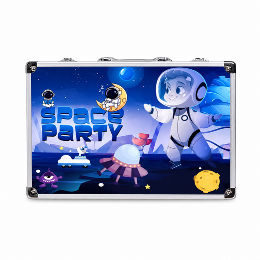 188307   145-Piece Kids Art Set with Space Party Case, Complete Drawing and Painting Kit with Markers, Crayons, Watercolours, Art Supplies for Children