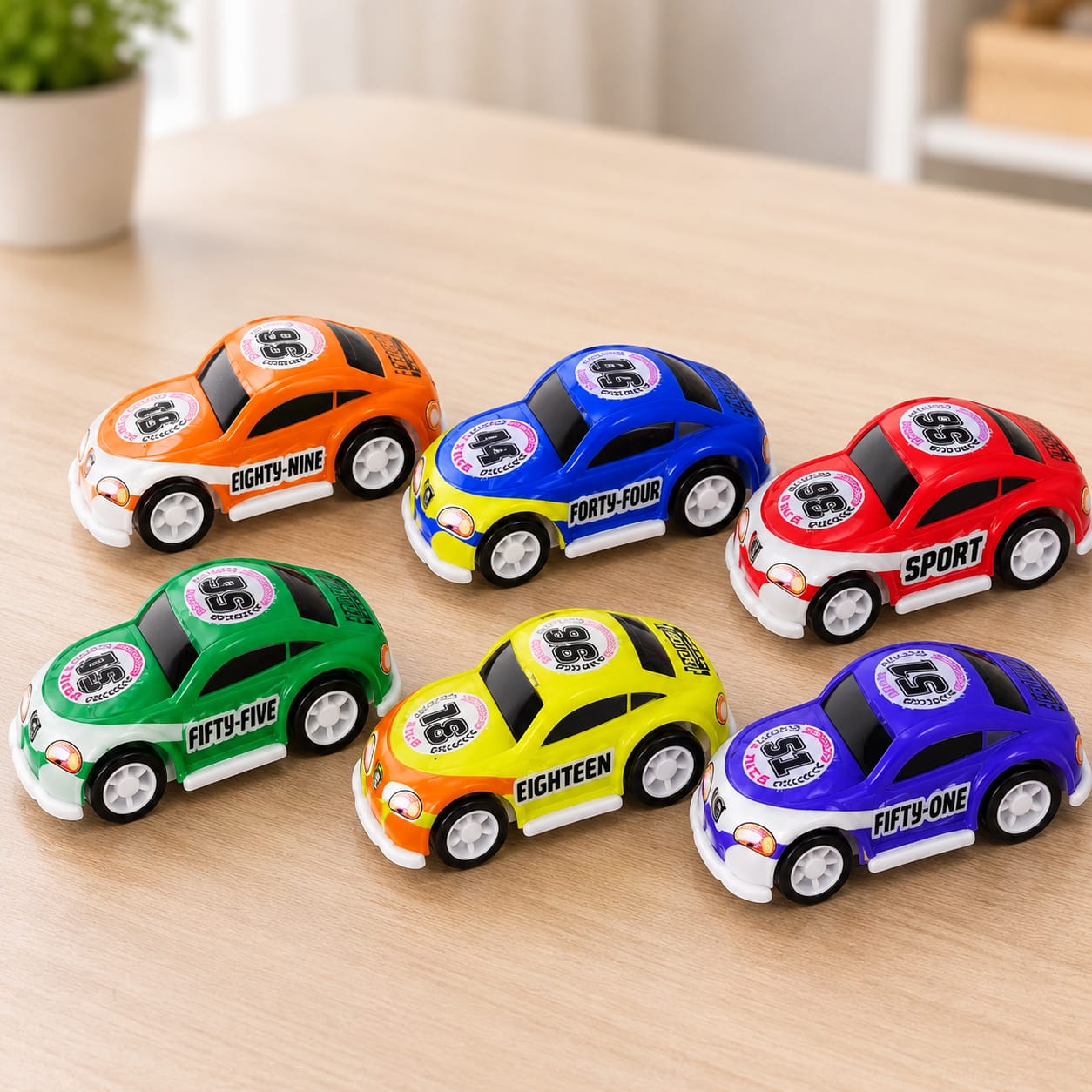 LMI-399-359K6 (Set of 6) Mini Pull Back Toy Cars for Kids – Colorful Die-Cast Simulation Vehicles,Friction Powered Racing Cars,Multicolor,Fun & Safe Toy for Toddlers and Kids