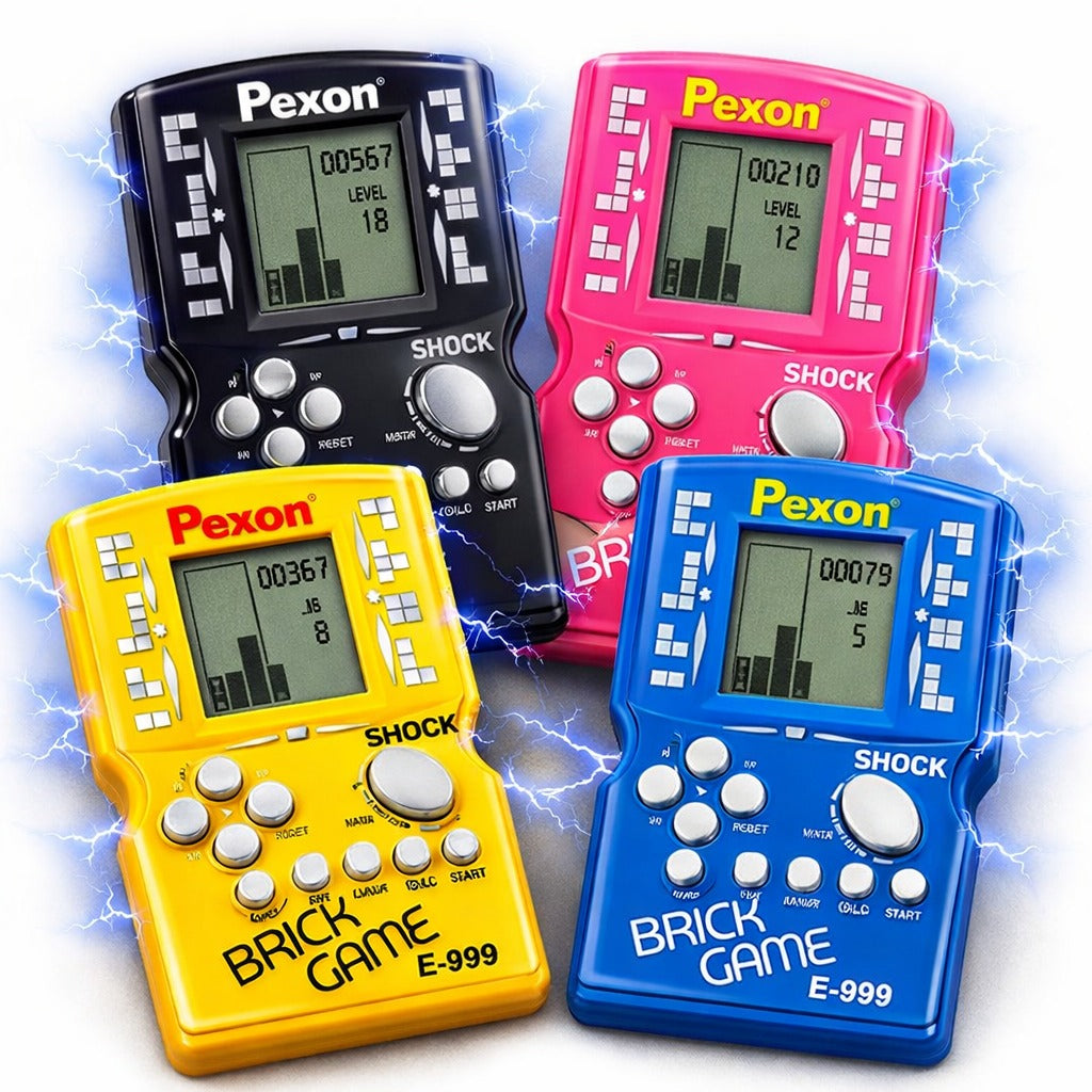 20802 Novelty Hand Operated Brick Games Video Games for Kids Play, Birthday Return Gift, Portable Indoor and Outdoor Brick Game - Shock Video Game