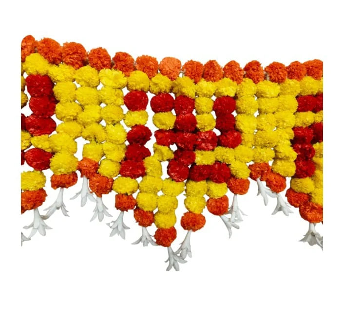 5017 Door Pom + Swasti Toran 3 Feet Reusable