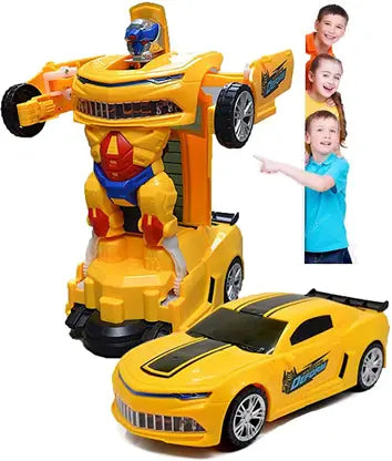 2042A Toy Deform Robot Car for Kids, Go Action 2 in 1 Robot Car with LED Lights Random color’s