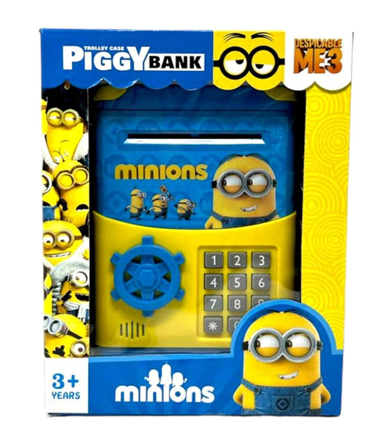 ZY-WF3003 Minions Kids Piggy Bank ATM Toy with Password Lock & Music – Money Saving Box for Kids