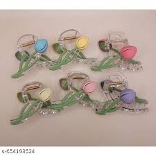 11263 Tulip Flower Hair Clips for Women & Girls – Premium Acrylic Jedai | Strong Grip Random Color