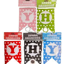 3031 (10pcs) happy birthday polka peapr banner