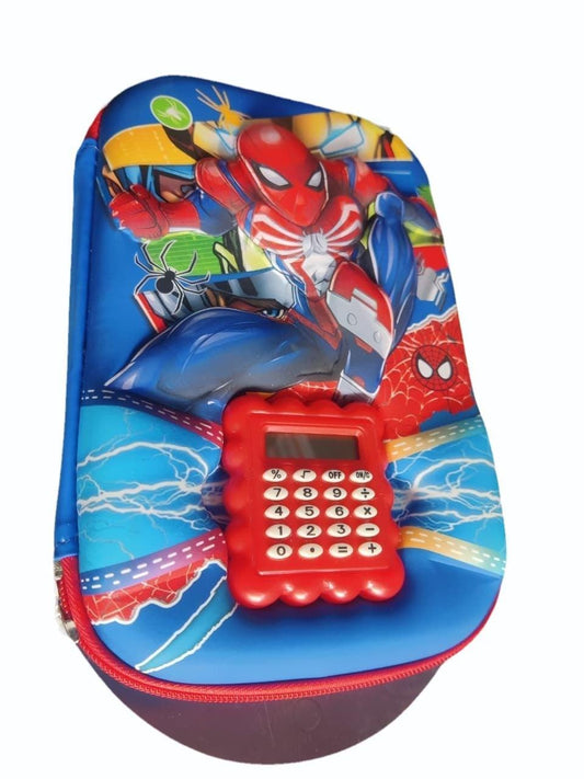 20434 Calculator Pencil Case - Stylish & Spiderman  Pencil Pouch