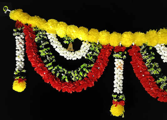 11145 Artificial Flower toran Garland for Home Door Decoration, for Main Door Hanging Diwali {3.5 feet}