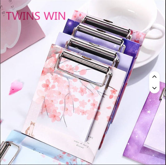 A05-25 Newest Design Desktop Stationery Set Wholesale Free Sample Flower Printing Self-Adhesive Paper Memo Sticky Note Pad