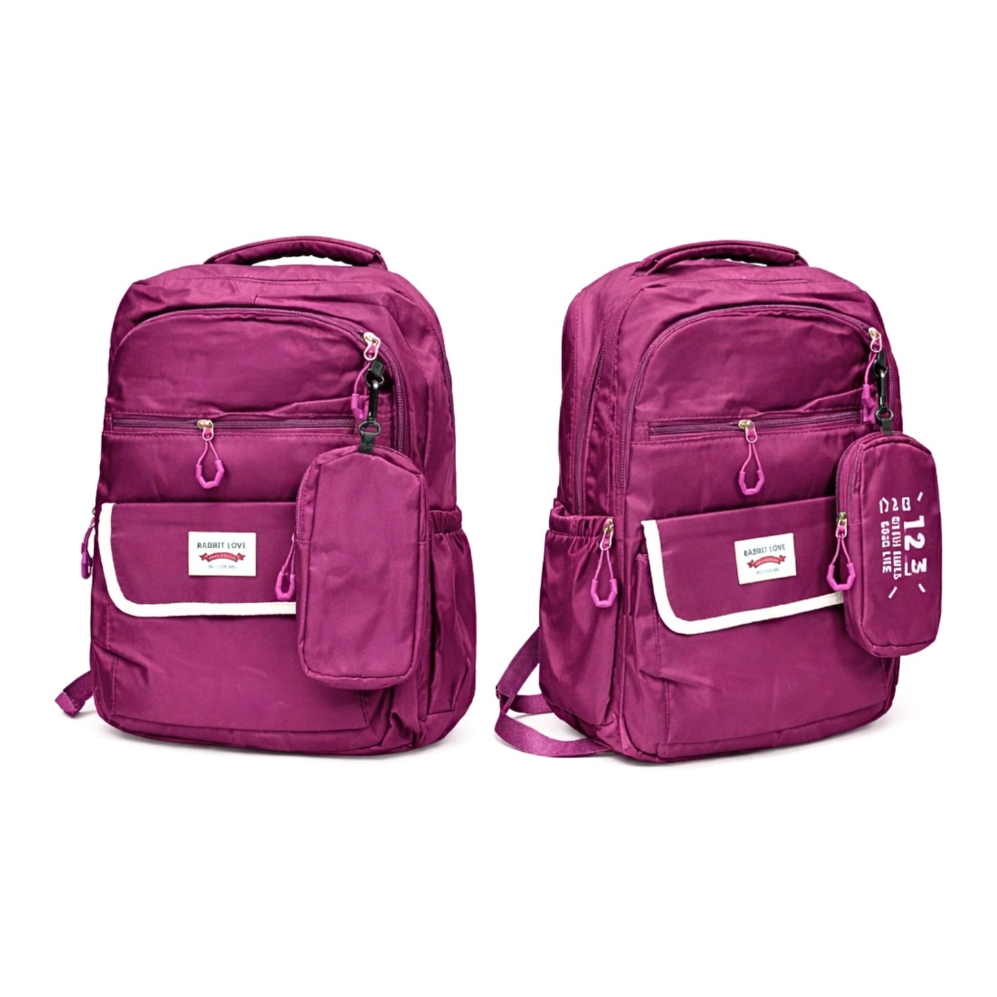 20485 Large Capacity Korean Style Schoolbag for Girls – Forest Department College Style Soft Girl Backpack {4 Compartment } Size=45*27*17 Cm