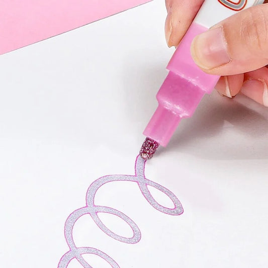 606 Line Painter Marker 6 Pcs Double-line Contour Marker Pen