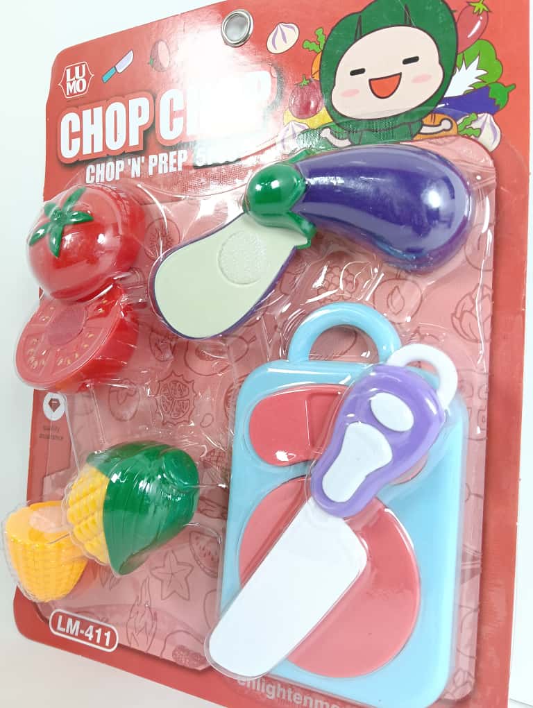 LM-411 Realistic Sliceable Fruit and Vegetable Cutting Kitchen Toy Set