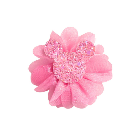 20617 {Pack of 10} Baby Girl Hair Clips Soft Flower Bow Strechable Hair clip Suitable For Newborns, Infants, Toddlers and Kids