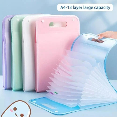 10365 /13 Layer A4 Paper File Folder, Multi-Layer Expanding Folder Paper Document Holder Organizer