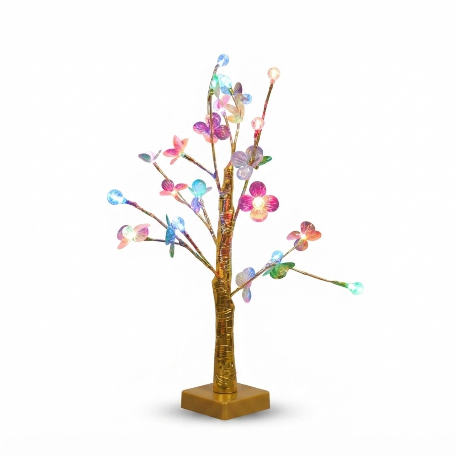 20865 USB Powered Multicolor LED Butterfly Blossom Tree Lamp | Decorative Table Night Light | Color Changing LED Tree for Bedroom, Living Room, Home Decor & Gift