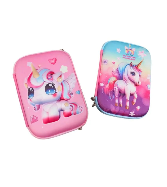 9526  – 3D Unicorn Big Pencil Pouch Size 20 Cm × 15 Cm