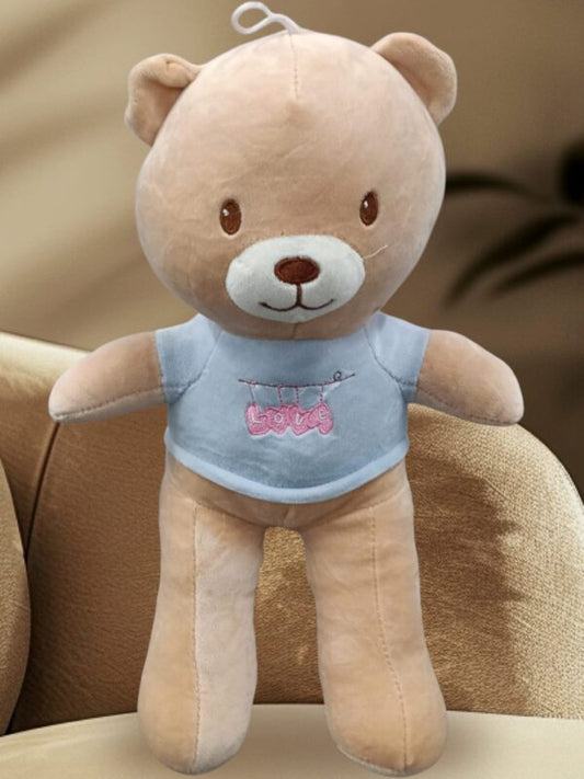10626 Love T-shirt Teddy bear, Supersoft Streachable Fabric, Brown Teddy, Premium Quality Stuffed Bear 65cm, Surplus Fabric & Inner Material