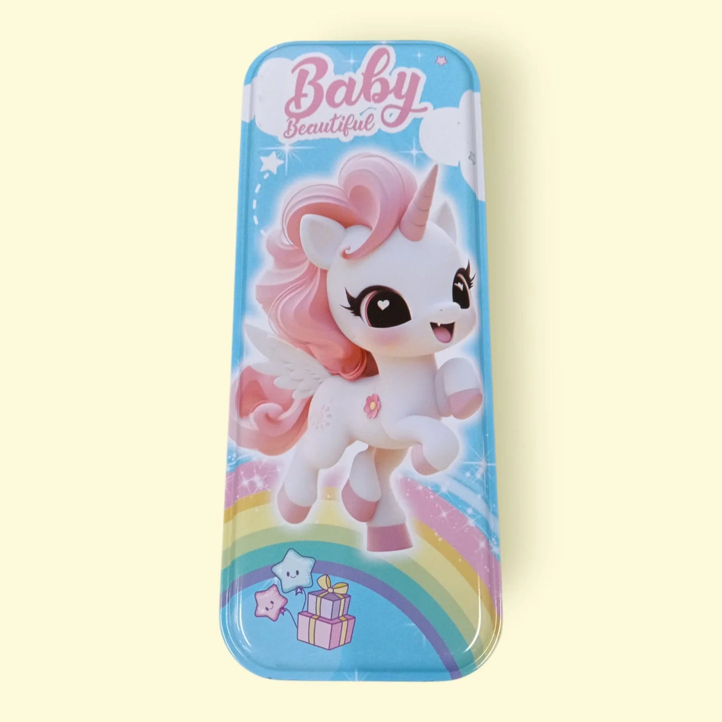 GBT-4570 Metal Unicorn Pencil Compox Box {Random Color}