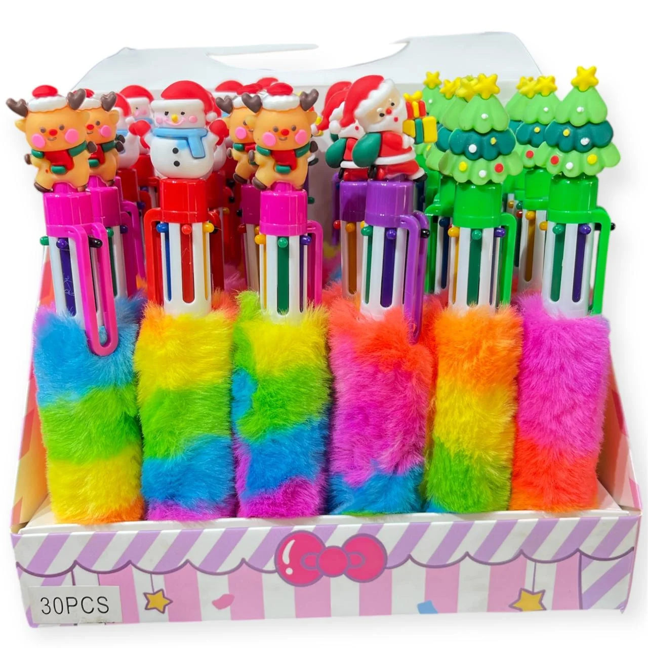 3121 Santa 6-in-1 Fur pen for Girls/Return Gift for Kids/Birthday Return Gift