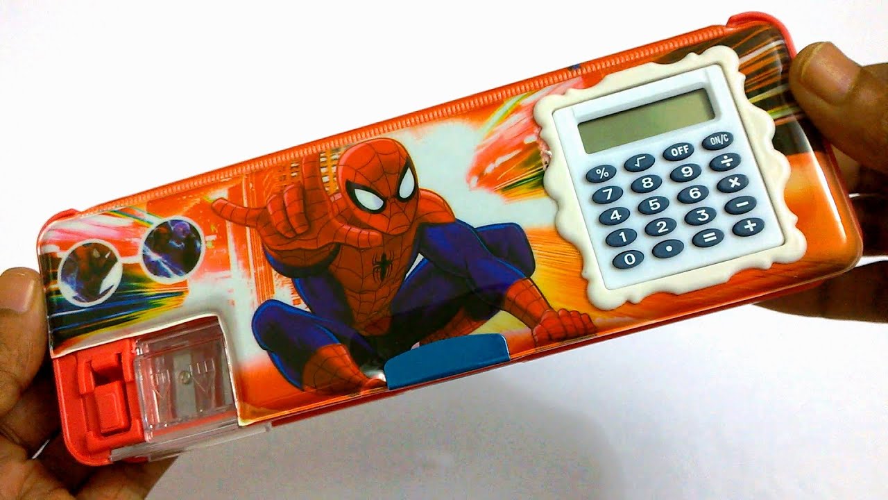 20439 Magnetic Pencil Box with Calculator & Dual Sharpener for Boys {Random Design}