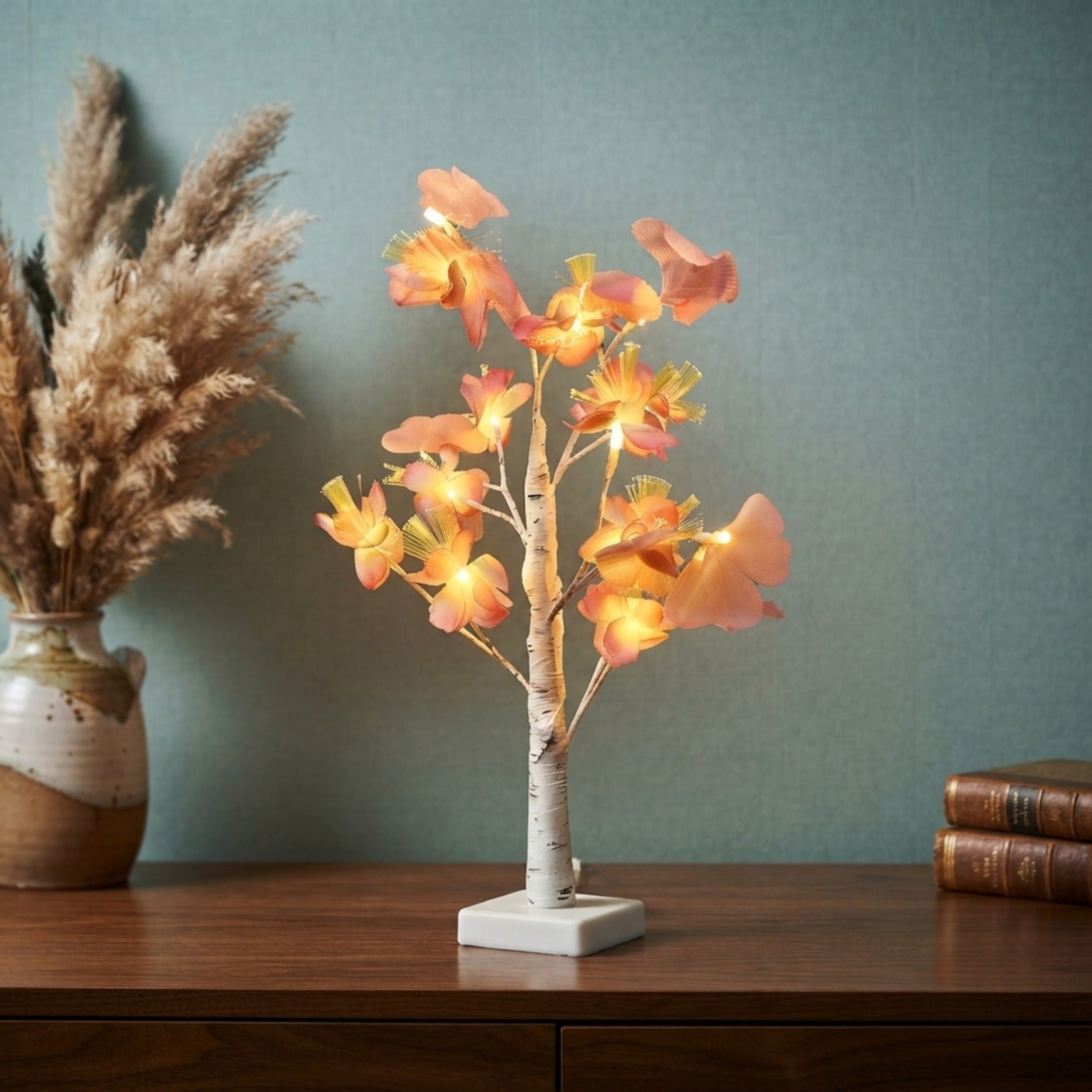 20866 USB Powered Warm White LED Blossom Tree Lamp | Decorative Flower Bonsai Tree Night Light | Table Lamp for Bedroom, Living Room, Office & Home Decor | Gift Item