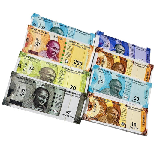 20673 Children Play Money Notes – 100 Pieces ₹500/₹200/₹100/₹50/₹20/₹10 – Dummy Indian Rupee Currency Toy Notes for Kids Learning