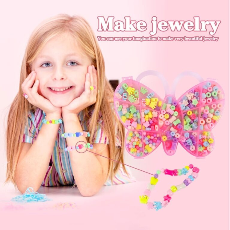 AP-197-1 Beads for Bracelet Making – DIY Bracelet Charms Colorful Beads Kit Beads for Bracelets Butterfly Shape Organizer for DIY Jewellery Making Creative Gifts