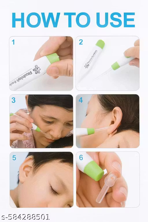 JH-3188 Unisex Lighted Earwax Removal Ear Cleaning Tool with Three Adapters Tips