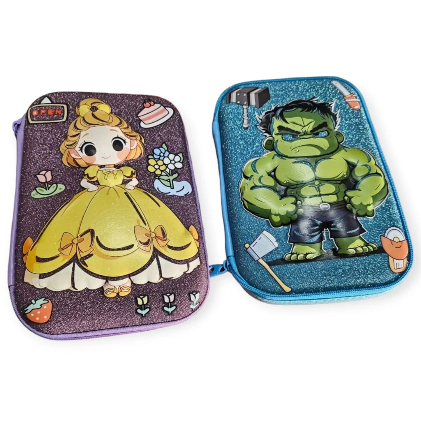 20100 Glitter Pencil Case with Compartments, Pencil Pouch for Kids, School Supply Organizer Pencil Box for Students