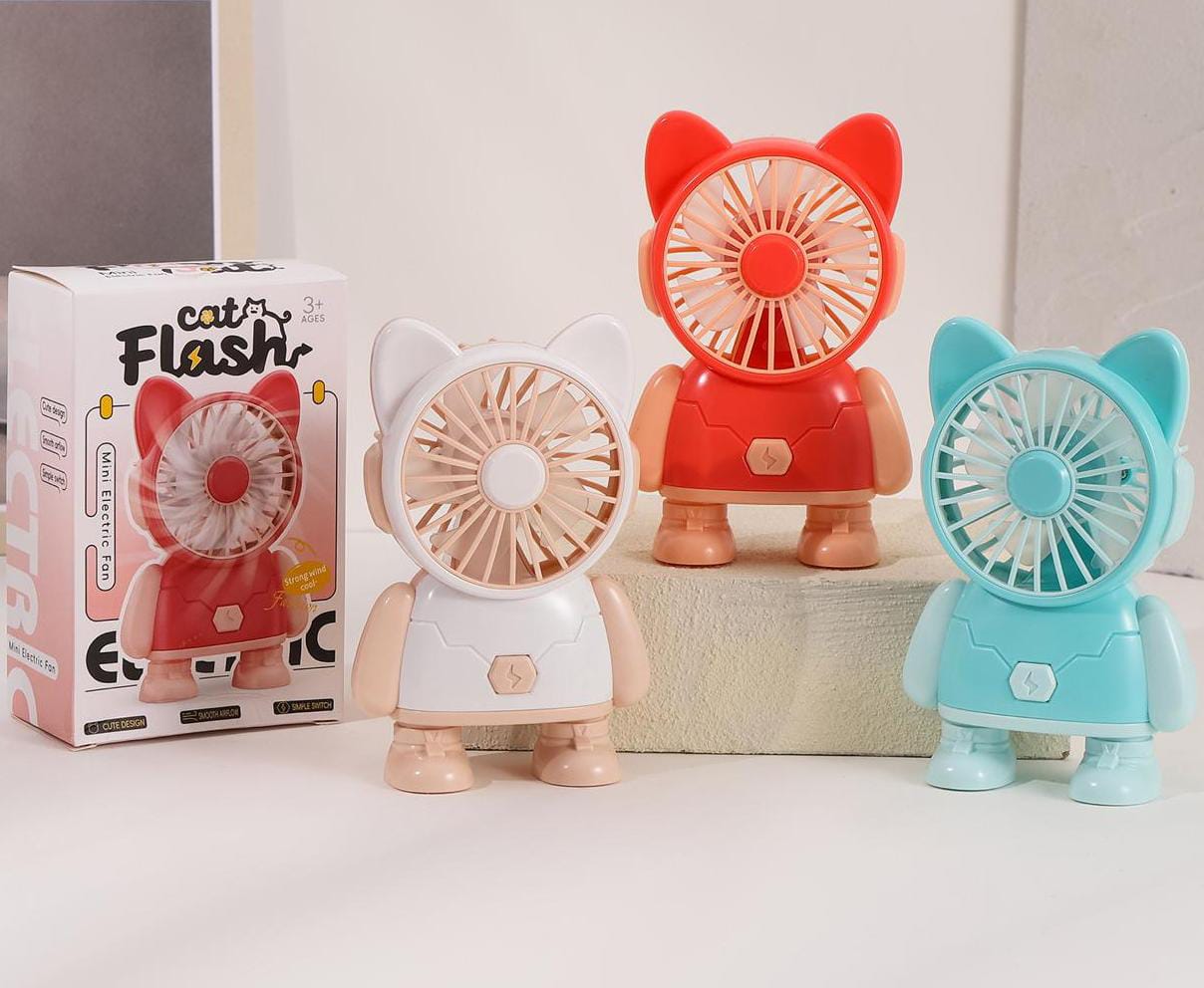779-260 Cute Portable Rechargeable Mini Robot USB Hand Fan {Multicolor}