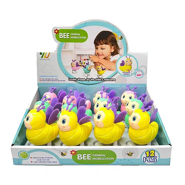 A780-21 Bee Vehicle Wind Up Toy Animal Toy Cute Key Operator Clockwork Toy for Gift for Girls & Boys Return Birthday Gift Toys
