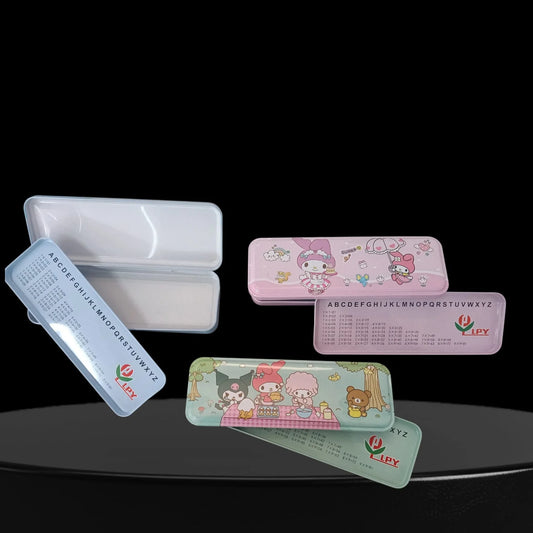 55-19 Metal Pencil Box Double Compartment for Kids