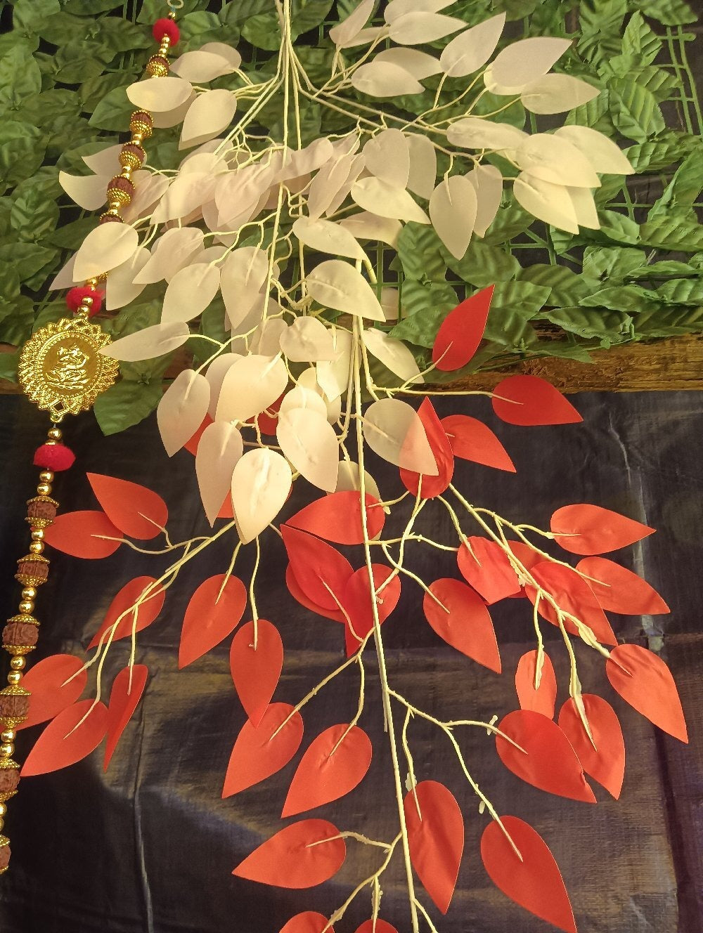 20968 (pack of 12)Artificial Ficus Leaves ficus Plant Leaves, Plants for Pot/vase, Home/Office Decor, Gift, Craft, Hanging Artificial Flowers
