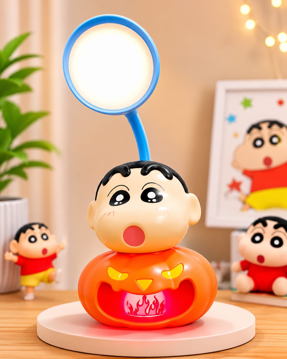 XJD-560 Shin Chan Night Light, Anime Desk Lamp, Crayon Shin Chan Room Decor, LED Character Light, Kawaii Anime Gift, Bedroom Lamp Collector