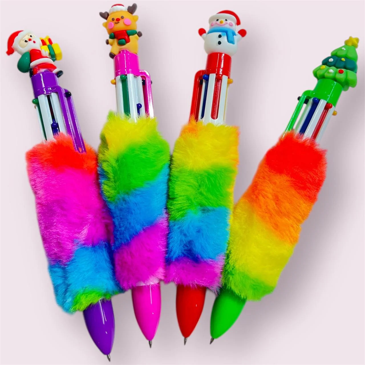 3121 Santa 6-in-1 Fur pen for Girls/Return Gift for Kids/Birthday Return Gift