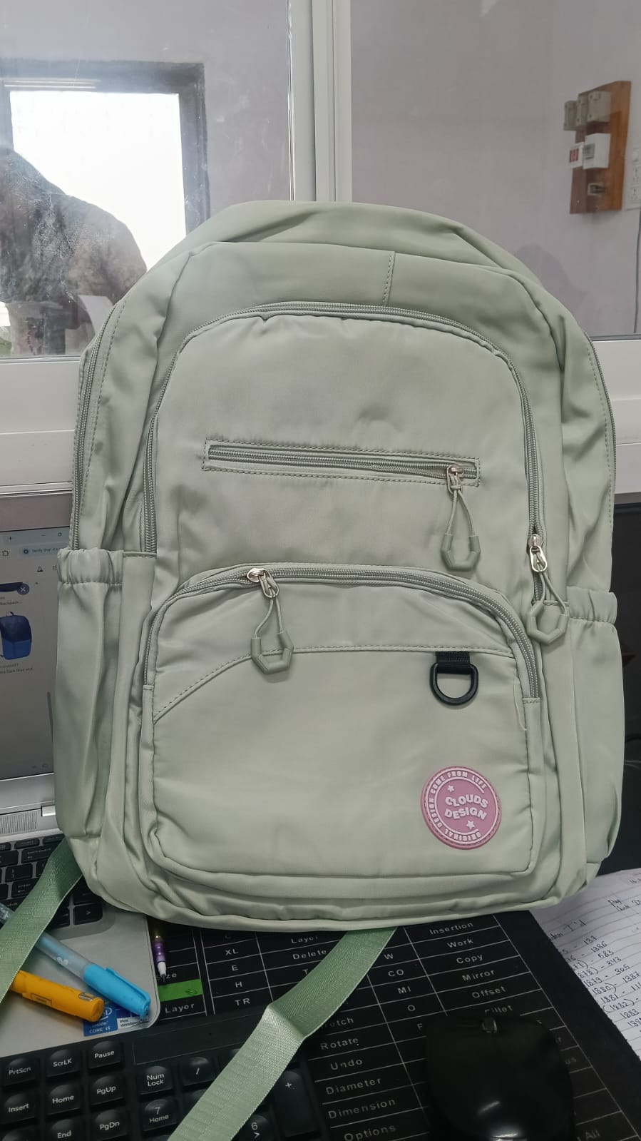 20460 Stylish School Bag for Girls and Boys {4 Compartment } Size 44*29*15 Cm