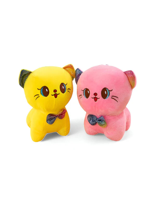 20064 Cat Soft Toy for Babies 17*12 Cm Toy Kids Catty Plush Toy for Kids Cute Kitty Filled Soft Toy Birthday Gift (Multicolor)