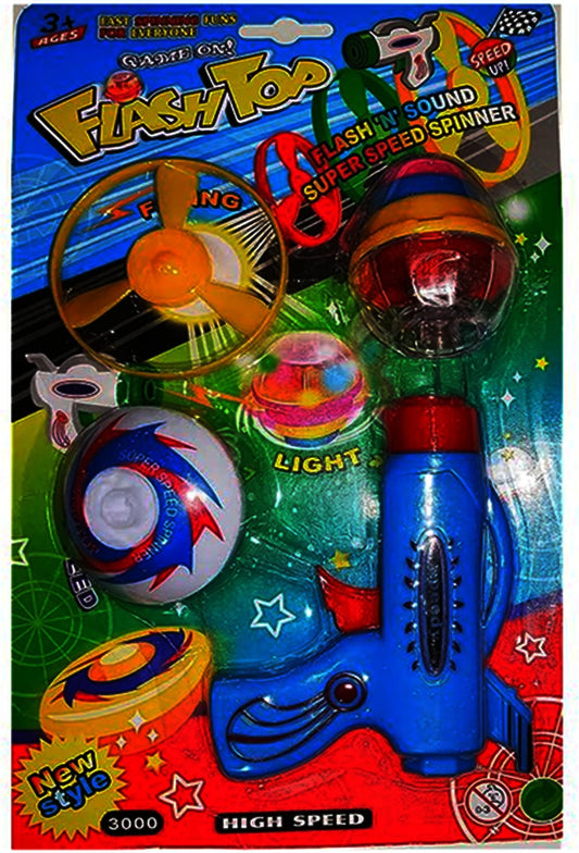 21051 Flash & Sound Super Speed Spinner Gun Set for Kids