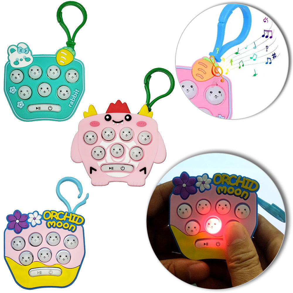 20540 Mini Whack-a-Mole Keychain | Electronic Hamster Fidget Game Toy | Lightweight and Safe Keychain for Classic Game Fun for Kids