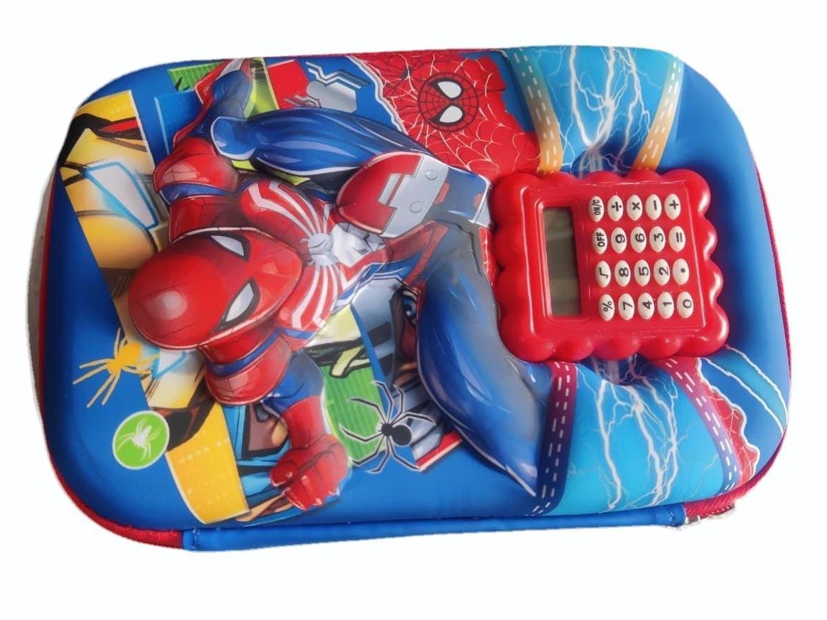 20434 Calculator Pencil Case - Stylish & Spiderman  Pencil Pouch